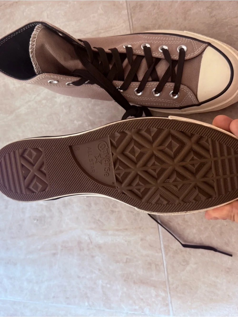 Converse Chuck 70 High Top Sneakers in Sepia Stone, Canvas